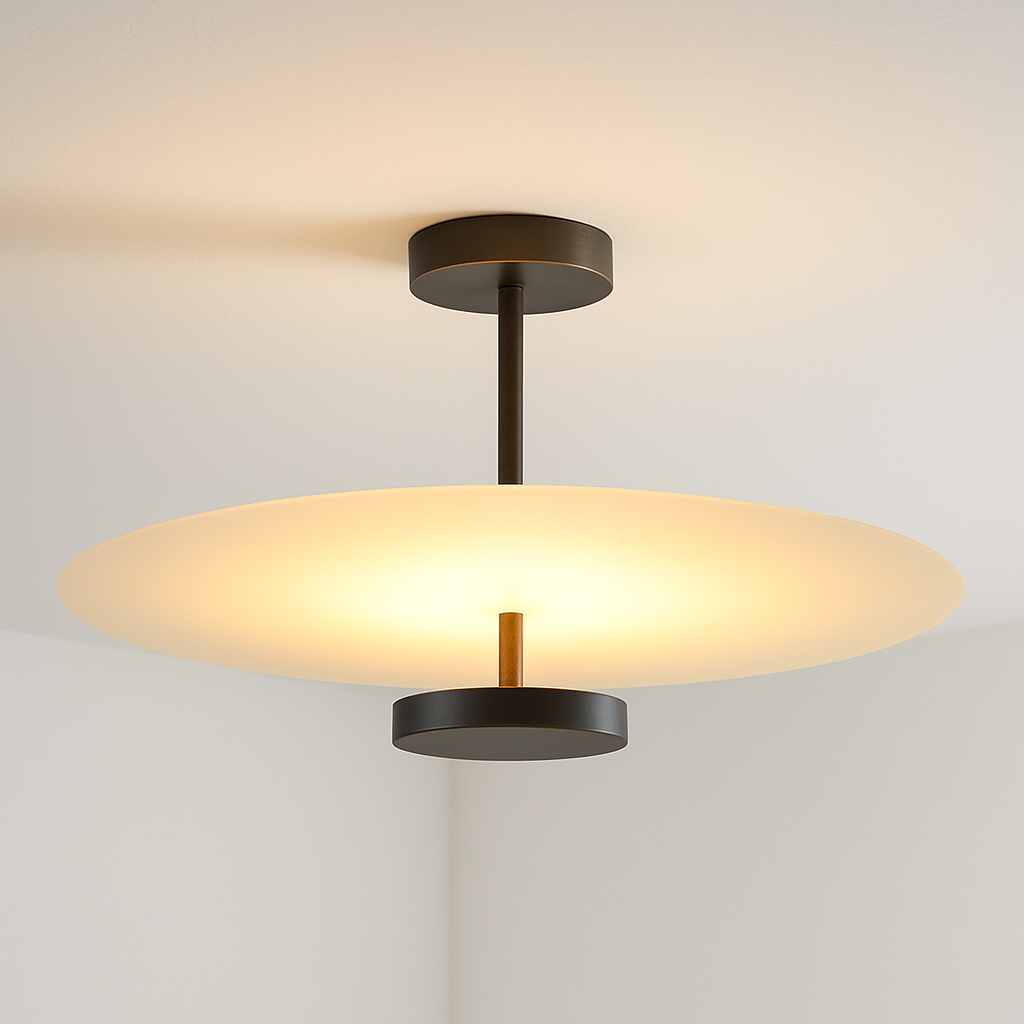 Luminária Plafon Moderna Minimalista Rebatedor Metal LED Hita - ABAZZUR™