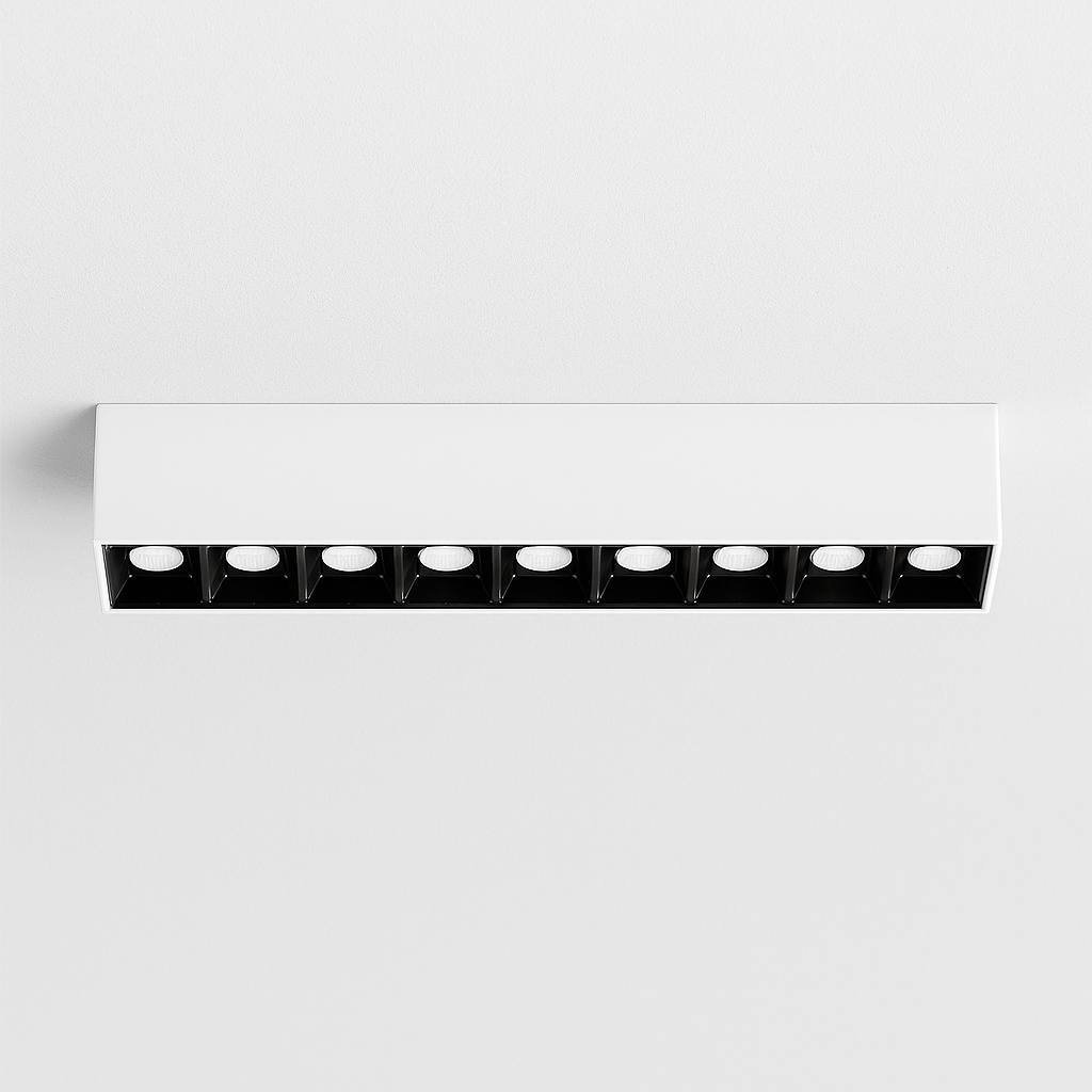 Luminária Plafon Moderna Minimalista Sobrepor Mini Focos Linear LED Lodi - ABAZZUR™