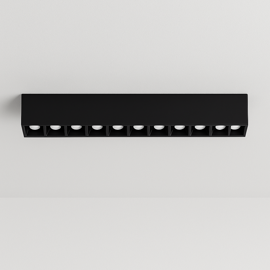 Luminária Plafon Moderna Minimalista Sobrepor Mini Focos Linear LED Lodi - ABAZZUR™