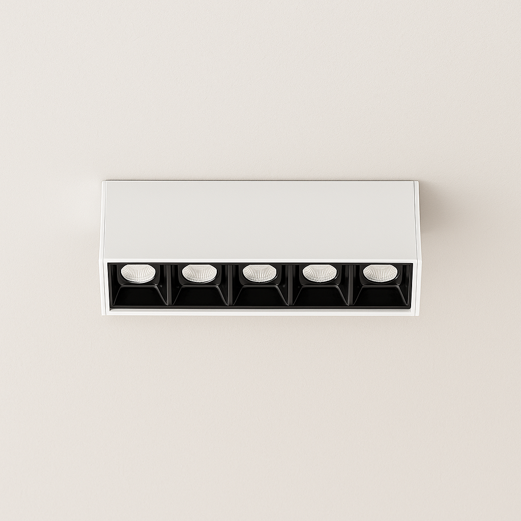 Luminária Plafon Moderna Minimalista Sobrepor Mini Focos Linear LED Lodi - ABAZZUR™