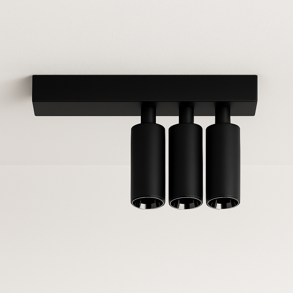 Luminária Plafon Moderna Minimalista Spots Direcionáveis Metal LED Hime - ABAZZUR™