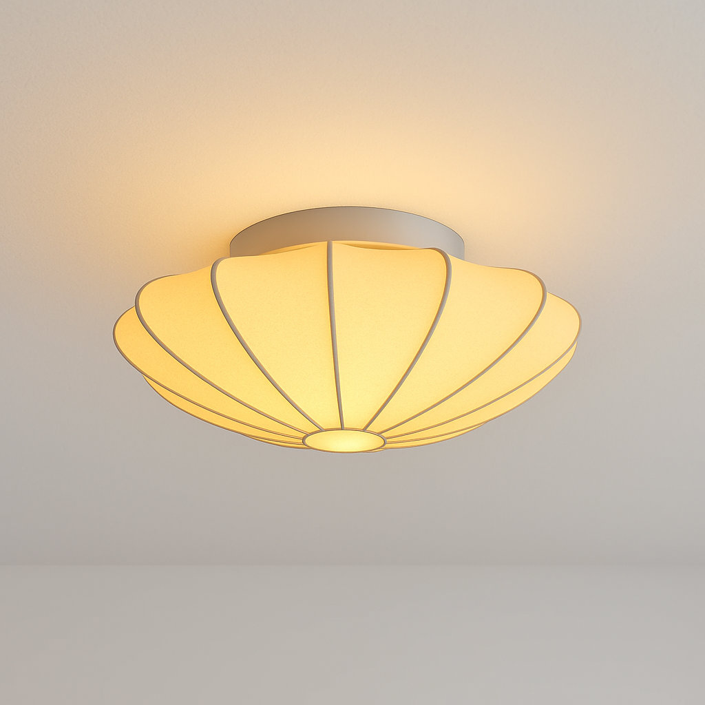 Luminária Plafon Moderna Minimalista Tecido Metal Nobe - ABAZZUR™