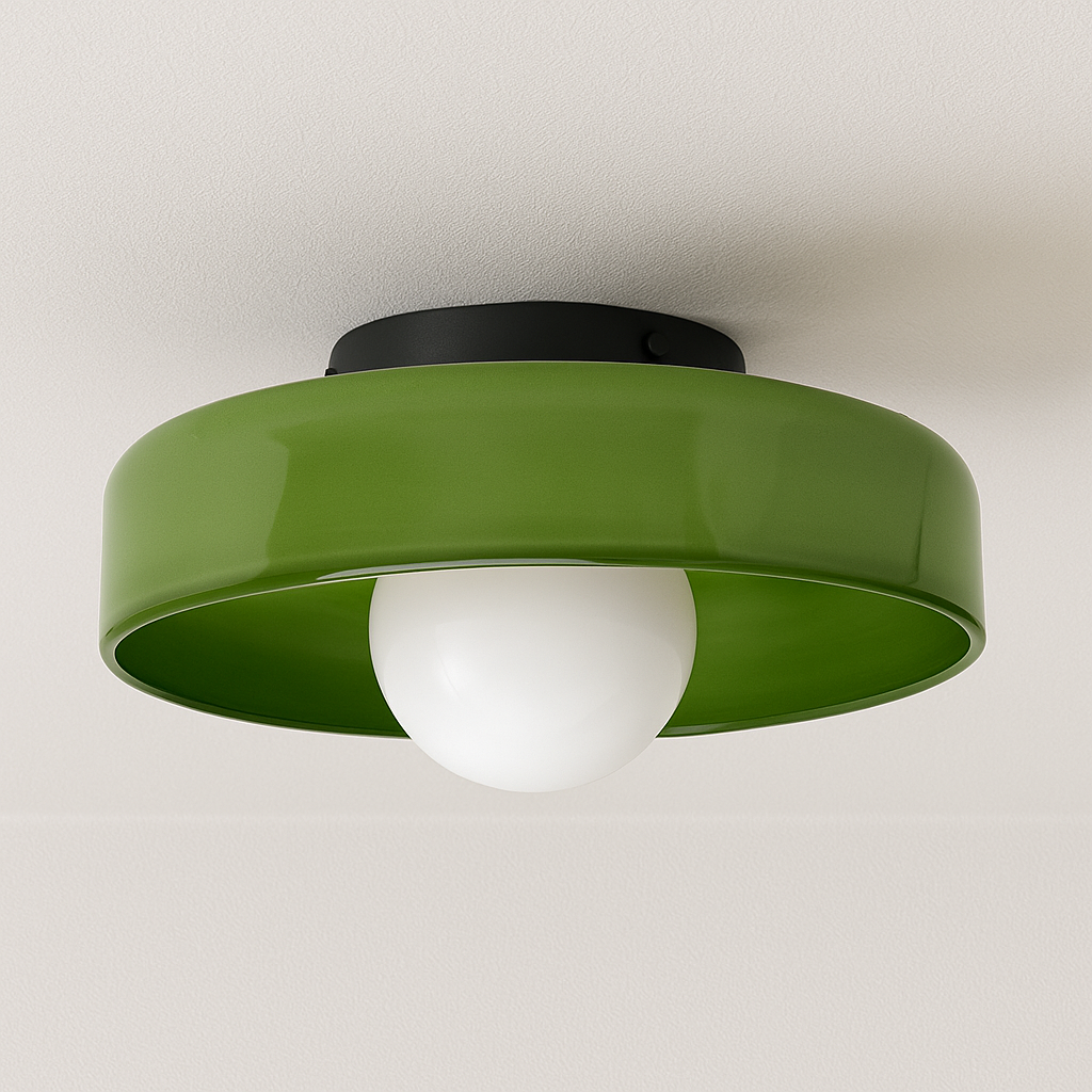 Luminária Plafon Moderna Minimalista Vidro Metal Aizu - ABAZZUR™