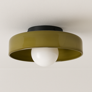 Luminária Plafon Moderna Minimalista Vidro Metal Aizu - ABAZZUR™
