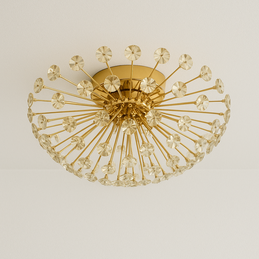 Luminária Plafon Moderna Minimalista Vidro Metal Derby - ABAZZUR™