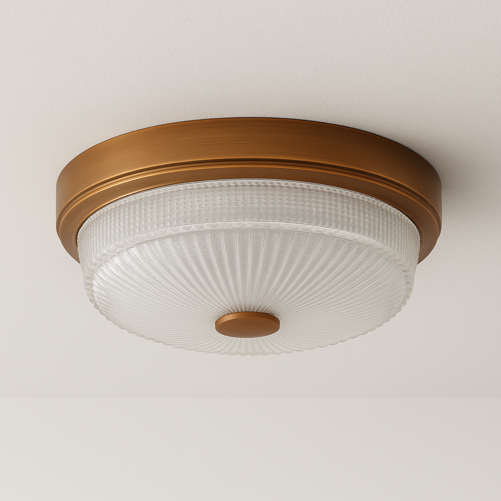 Luminária Plafon Moderna Minimalista Vidro Metal Ivrea - ABAZZUR™
