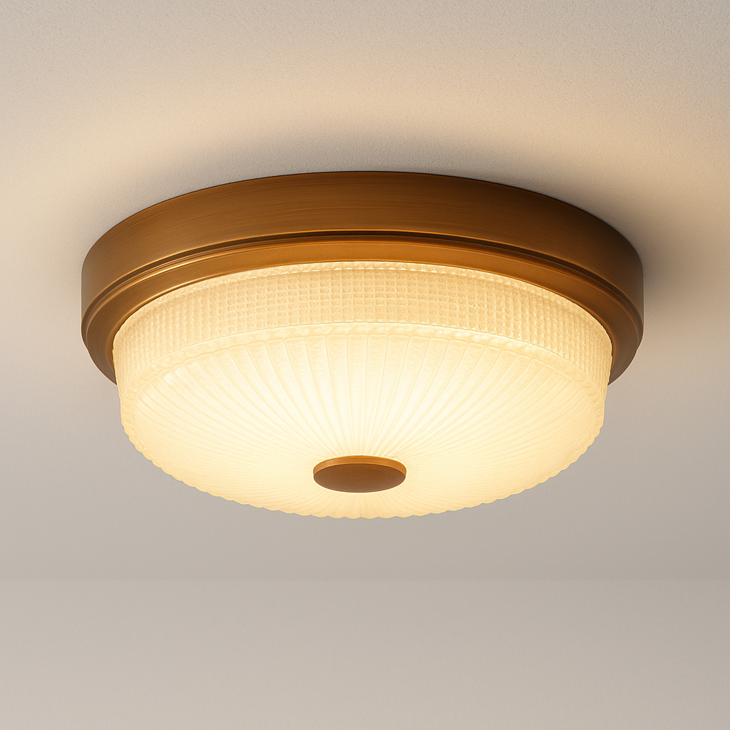 Luminária Plafon Moderna Minimalista Vidro Metal Ivrea - ABAZZUR™