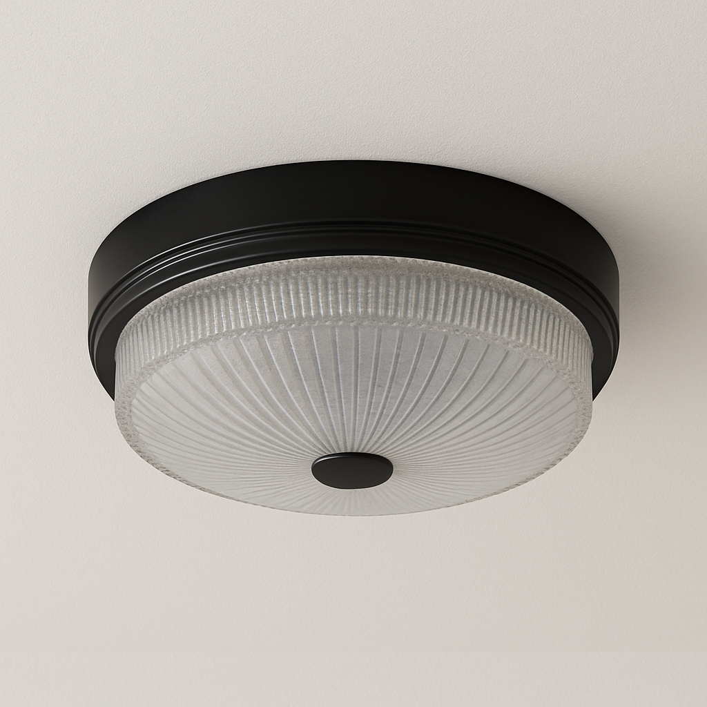 Luminária Plafon Moderna Minimalista Vidro Metal Ivrea - ABAZZUR™