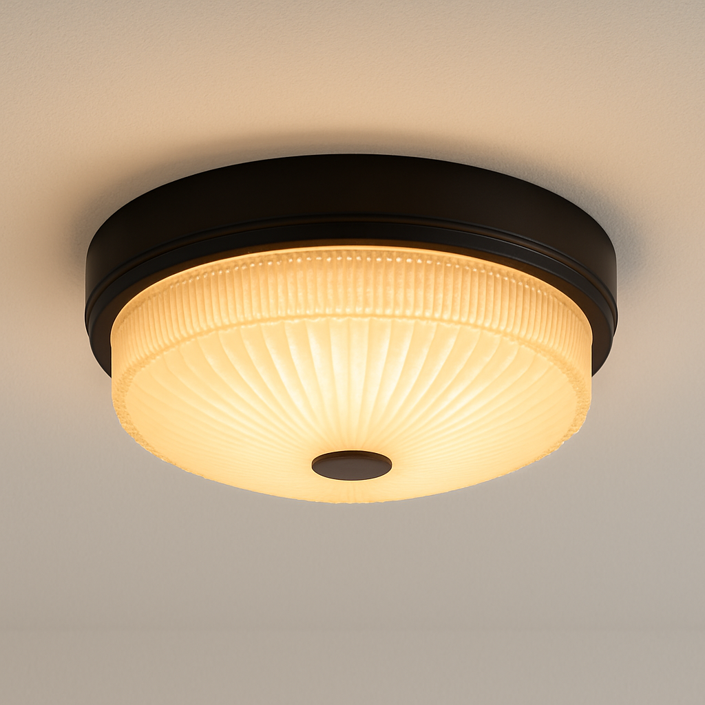 Luminária Plafon Moderna Minimalista Vidro Metal Ivrea - ABAZZUR™