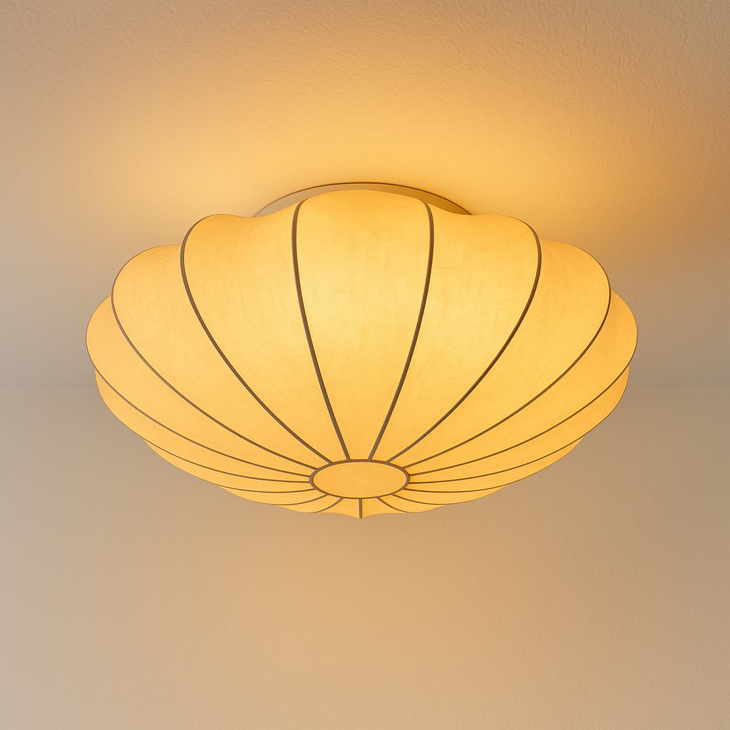 Luminária Plafon Moderno Clássico Tecido Metal Trani - ABAZZUR™