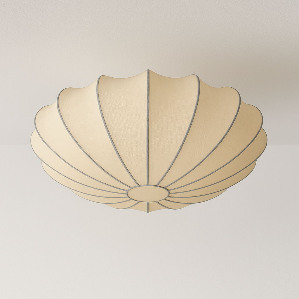 Luminária Plafon Moderno Clássico Tecido Metal Trani - ABAZZUR™