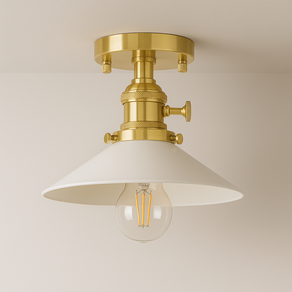 Luminária Plafon Moderno Industrial Retrô Metal Vidro Tulsa - ABAZZUR™