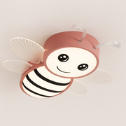 Luminária Plafon Moderno Infantil Joaninha Rosa Kids Clyde - ABAZZUR™