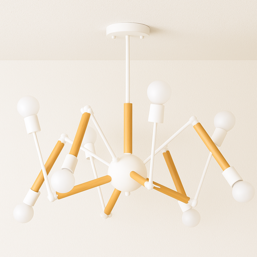 Luminária Plafon Moderno Minimalista Articulado Madeira Tulia - ABAZZUR™