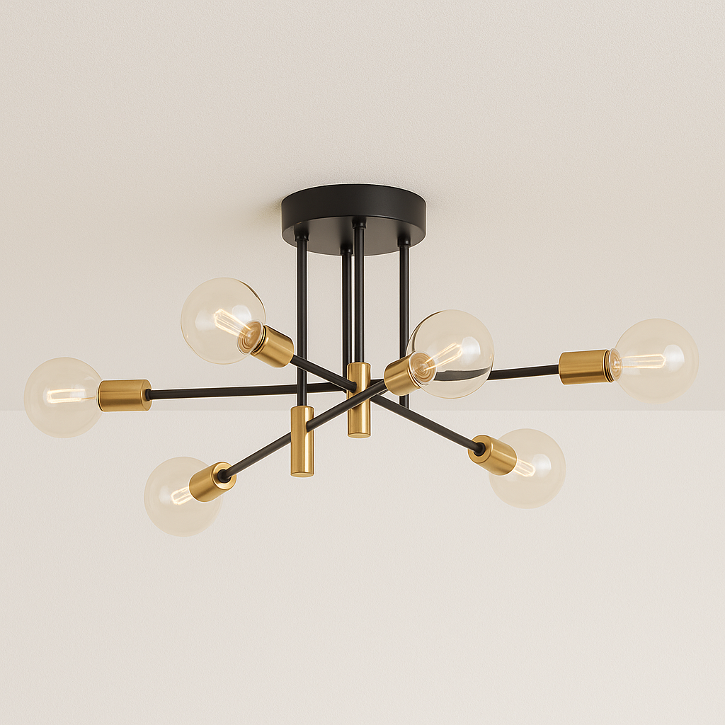 Luminária Plafon Moderno Minimalista Metal Sputnik Troy - ABAZZUR™