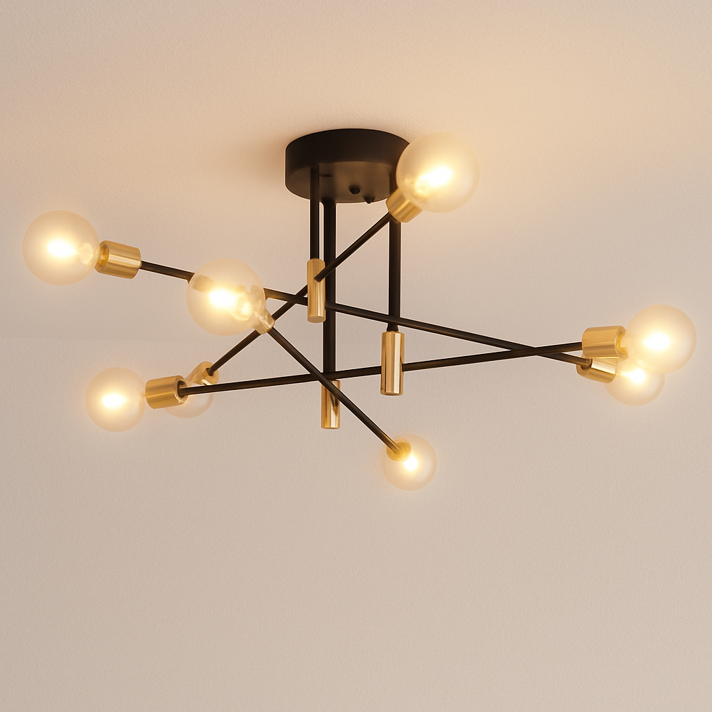 Luminária Plafon Moderno Minimalista Metal Sputnik Troy - ABAZZUR™