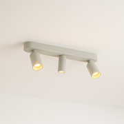 Luminária Plafon Sobrepor Moderno Minimalista Spots Direcionáveis Linear Fukui - ABAZZUR™
