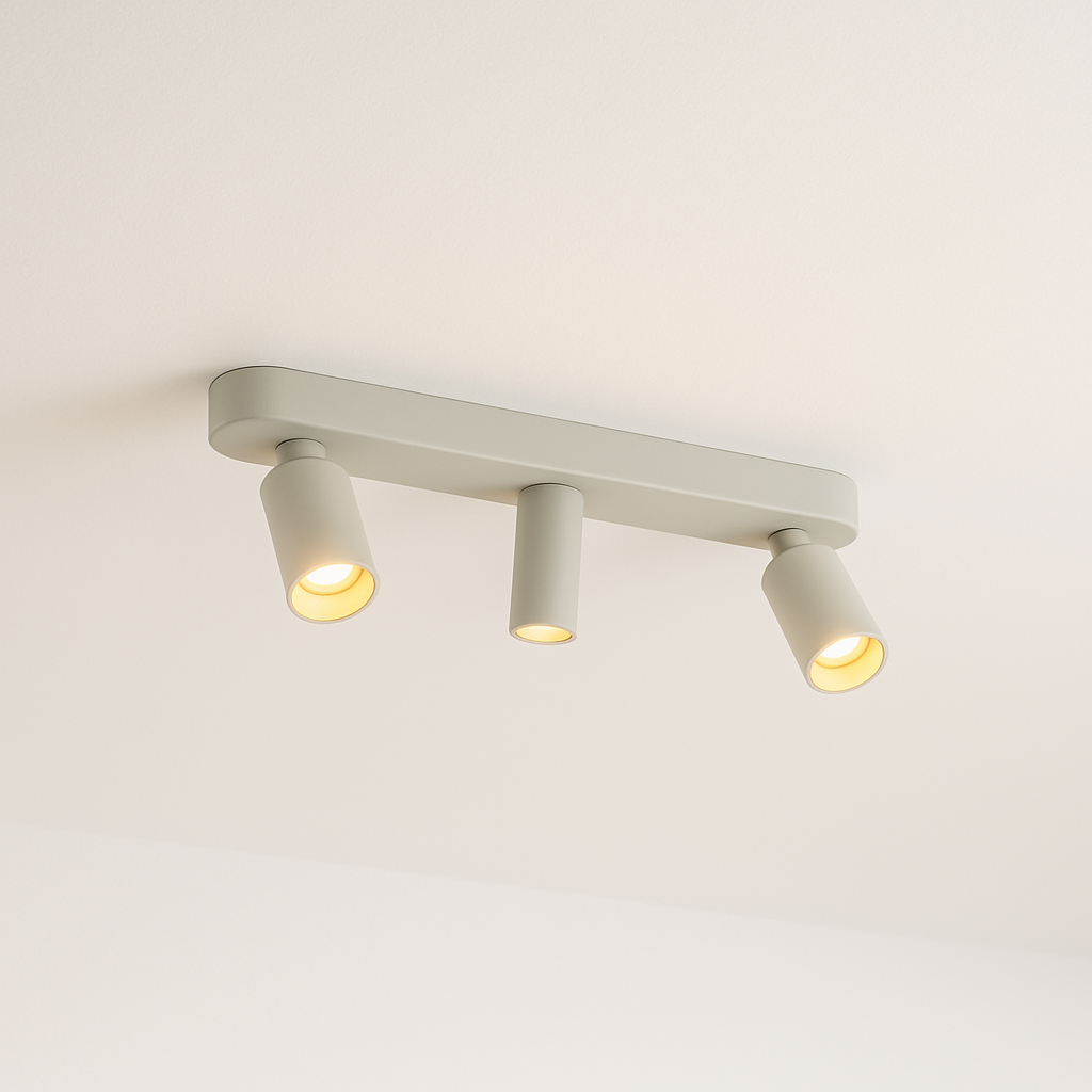 Luminária Plafon Sobrepor Moderno Minimalista Spots Direcionáveis Linear Fukui - ABAZZUR™