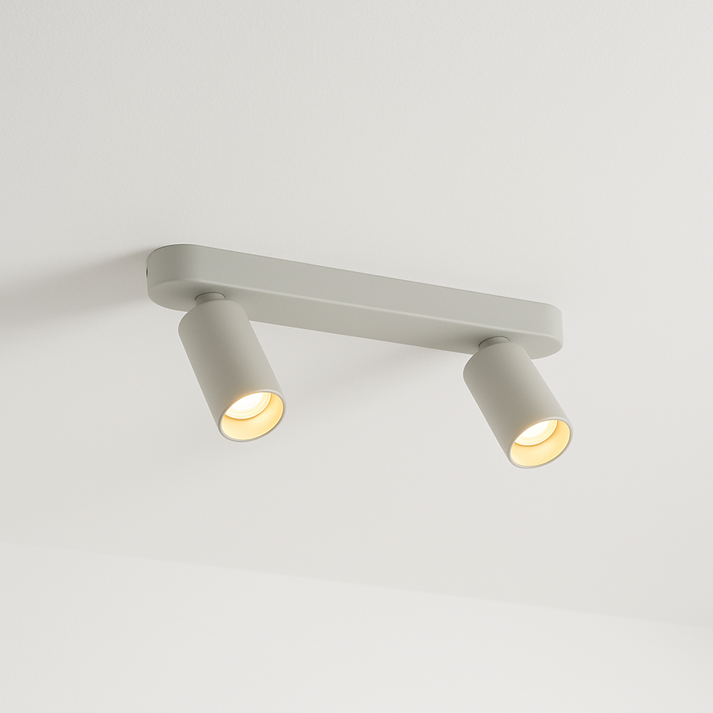 Luminária Plafon Sobrepor Moderno Minimalista Spots Direcionáveis Linear Fukui - ABAZZUR™