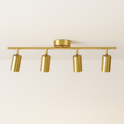 Luminária Plafon Spots Direcionáveis Dourado Metal MR16 GU10 Rowle - ABAZZUR™